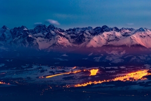  tatras 山脉 日落 光 喀尔巴阡山 波兰 4k壁纸 3840x2160