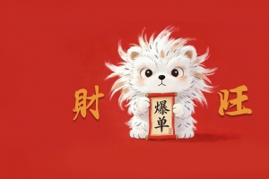 原创忘忧草爆单旺财红色背景4K高清壁纸3840x2160免费下载