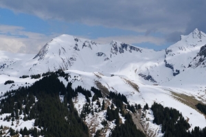风景 山脉 斜坡 雪 树木 4k壁纸 3840x2160