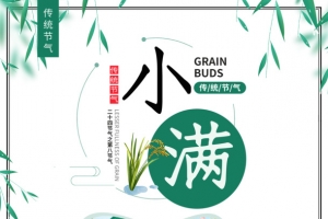 小满手绘麦穗元素艺术字