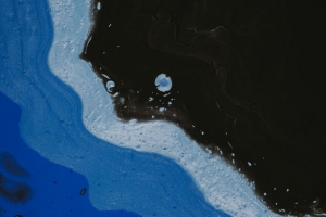 油漆 液体 波浪 斑点 抽象 蓝色 4k壁纸 3840x2160