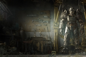 《辐射4 Fallout 4 Power armor》4k游戏壁纸