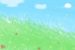 蓝天白云青草地简单的清新背景
