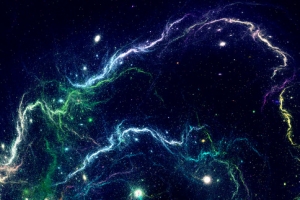 蓝紫色现代星空底纹