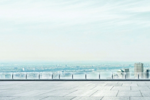小清新城市建筑背景banner