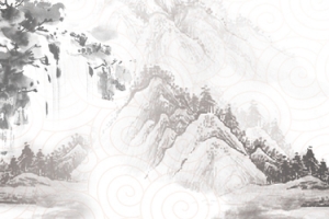 水墨山水画海报背景