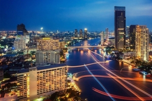 唯美城市夜景banner背景