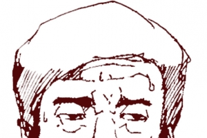 高清手绘素描老头