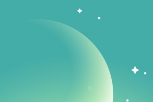 绿色圆球星星背景