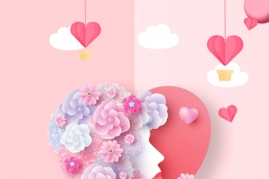 简约38妇女节背景图