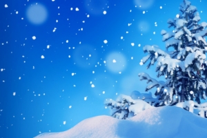 梦幻冬季雪景背景