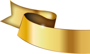 矢量手绘金色条幅