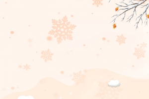 立冬雪花小清新简约文艺橙色banner