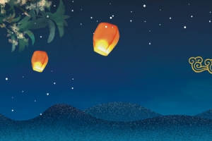 扁平手绘中秋节banner