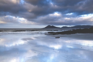 海岸 沙 湿 海 丘陵 自然 4k壁纸 3840x2160