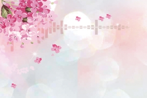 手绘粉色花朵背景