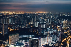 夜城 俯视图 建筑 城市灯光 4k壁纸 3840x2160