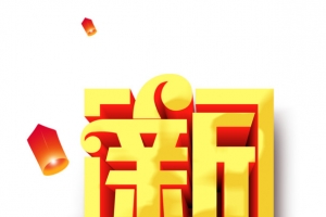 2019猪年新年好立体艺术字