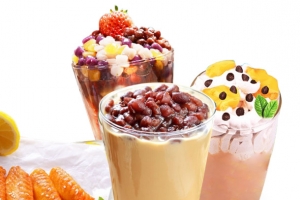 冬日奶茶小吃组合图