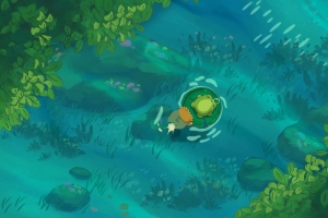 河与蟾蜍车机小清新4K高清壁纸 3840x2160免费下载