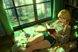动漫女孩4K高清壁纸 3840x2160 舒适独处时光
