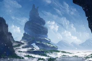 3840x2160 岩石 山脉 雪 雪 艺术壁纸 背景