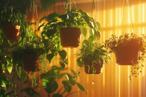 阳光小屋盆栽绿色植物高清壁纸 2880x1800免费下载