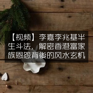 【视频揭秘】李嘉诚与李兆基半世交锋，香港财富家族恩怨背后的风水奥秘
