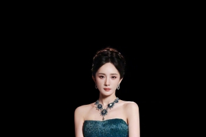 杨幂 蓝色长裙子美女4k手机壁纸竖屏