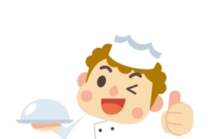 竖着大拇指的可爱厨师矢量素材