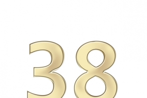 金色38艺术字元素