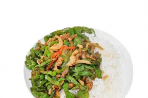 青椒肉丝 大盘小炒肉 盖码饭