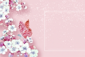 唯美花朵冬季化妆品淘宝banner