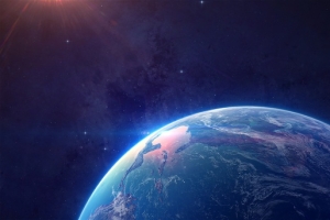 宇宙中的地球海报背景素材
