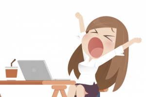 职业女性熬夜
