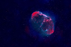月牙星云星空4K壁纸