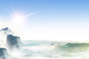 宏伟的黄山景色广告背景