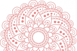 粉红色古风花纹