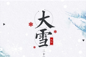 清新简约大雪节气海报