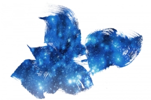 深蓝色泼墨宇宙