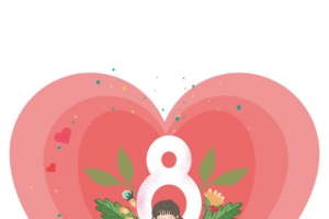 38卡通人物植物装饰元素图