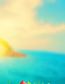 夏日清爽海报背景素材