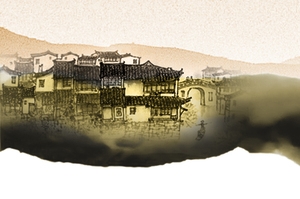 山水田园风光背景