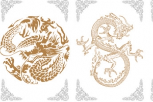 古代宫殿装饰龙纹