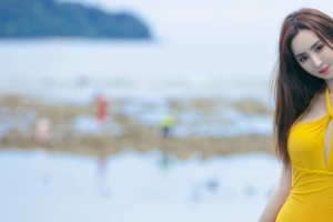 于思琪 比基尼美女3440x1440壁纸