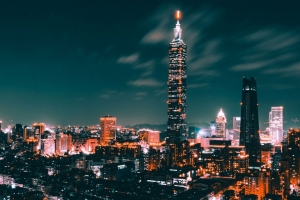 夜城 城市灯光 摩天大楼 俯视图 台湾 4k壁纸 3840x2160