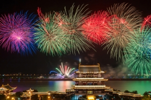 除夕夜 烟花 4K风景壁纸 3840x2160