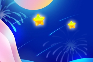 蓝色时尚浪漫中秋节背景