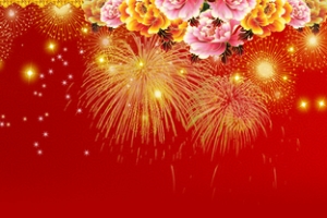 新年扁平红色海报banner背景