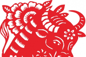 牛年剪纸素材